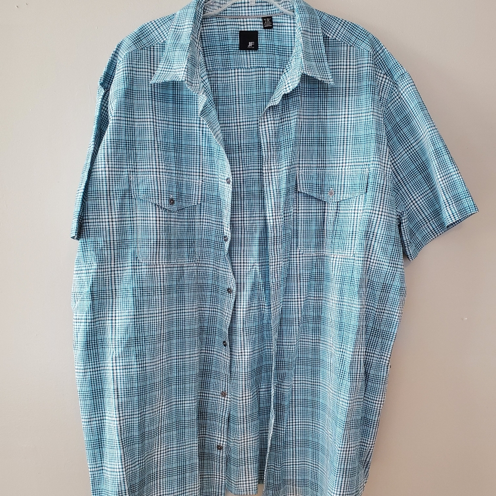 J. Ferrar Plaid Short Sleeve Shirt